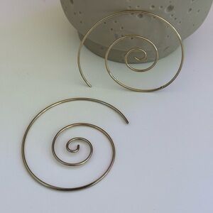 Gold Plated Spiral Earrings